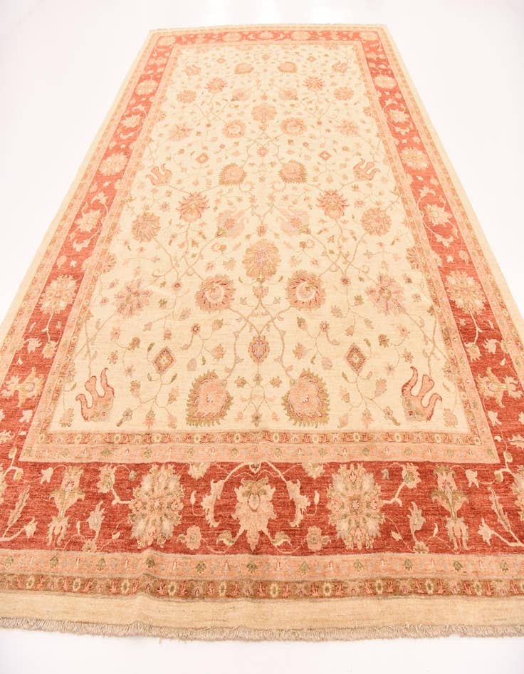 Detail image of  10' x 13' 9  Hand Knotted Peshawar Ziegler Rug