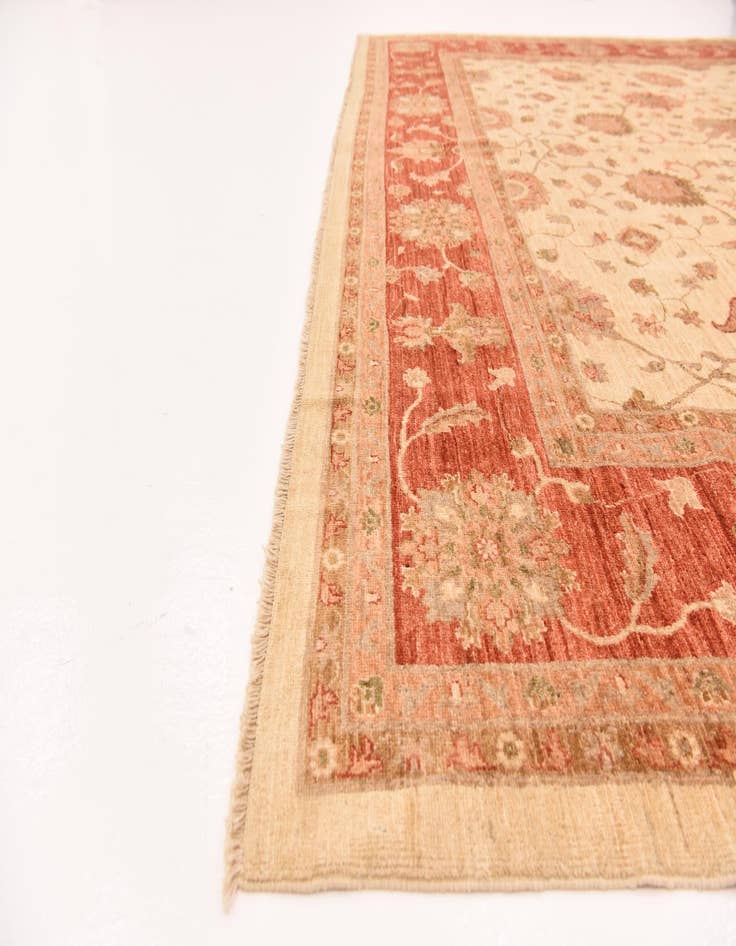 Detail image of  10' x 13' 9  Hand Knotted Peshawar Ziegler Rug