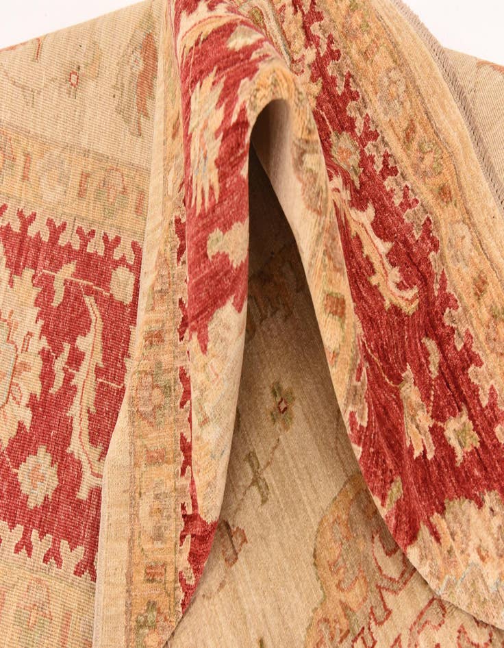 Detail image of  9' 11 x 12' 11  Hand Knotted Peshawar Ziegler Rug