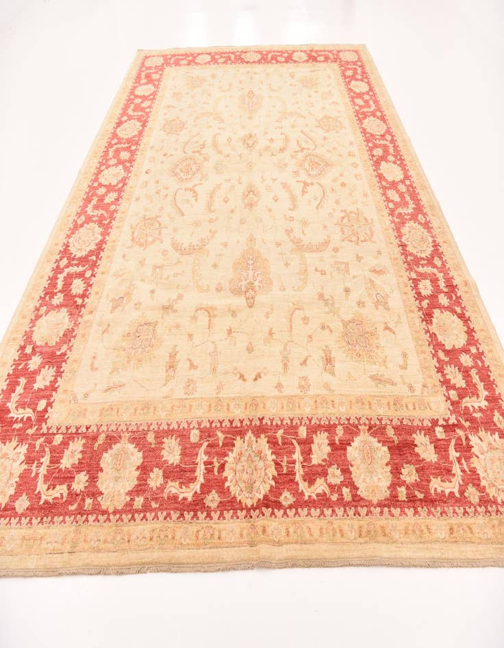 Detail image of  9' 11 x 12' 11  Hand Knotted Peshawar Ziegler Rug