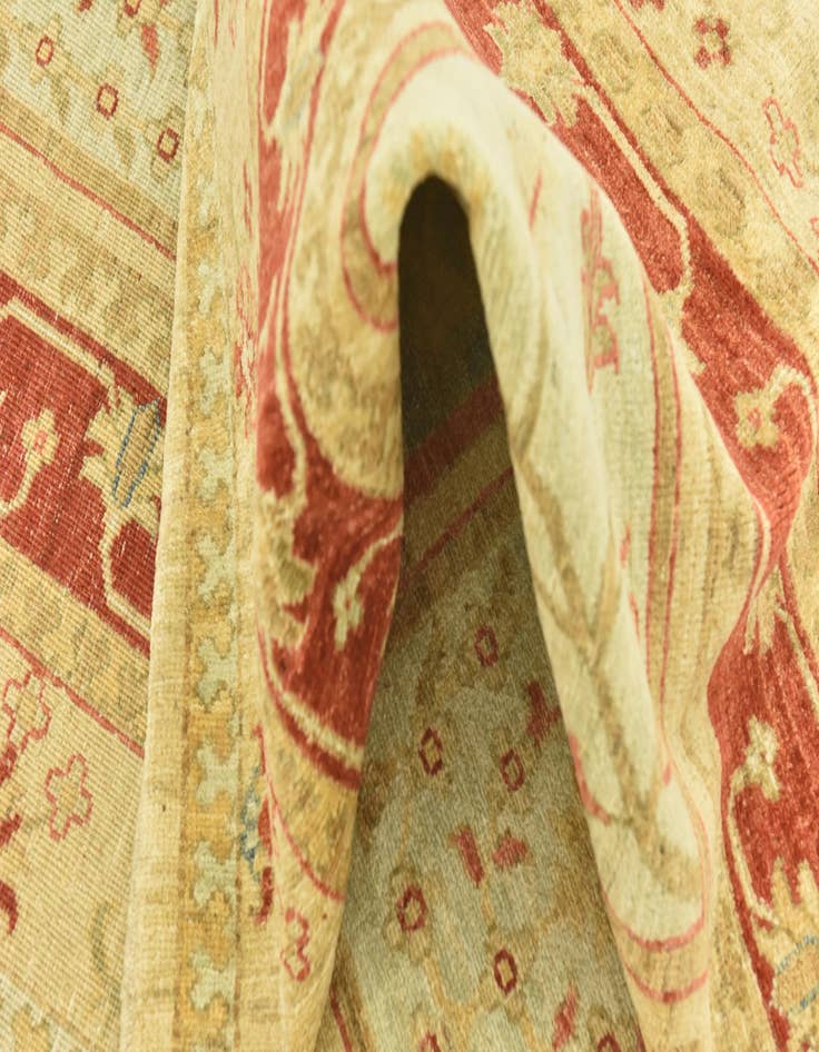 Detail image of  6' 8 x 10'  Hand Knotted Peshawar Ziegler Rug