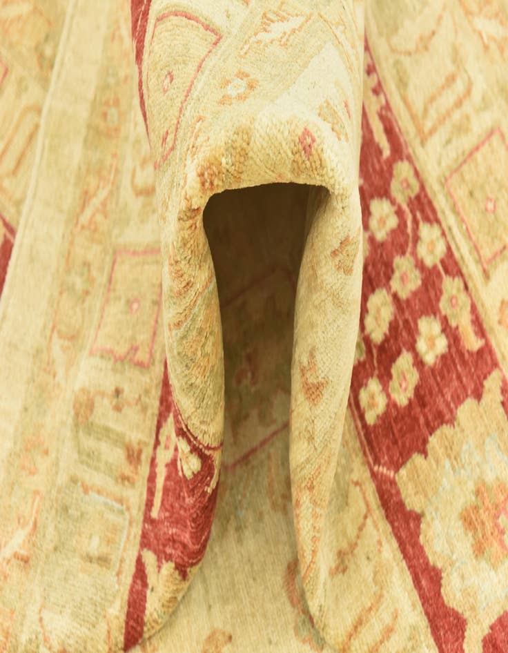 Detail image of  9' 9 x 12' 9  Hand Knotted Peshawar Ziegler Rug