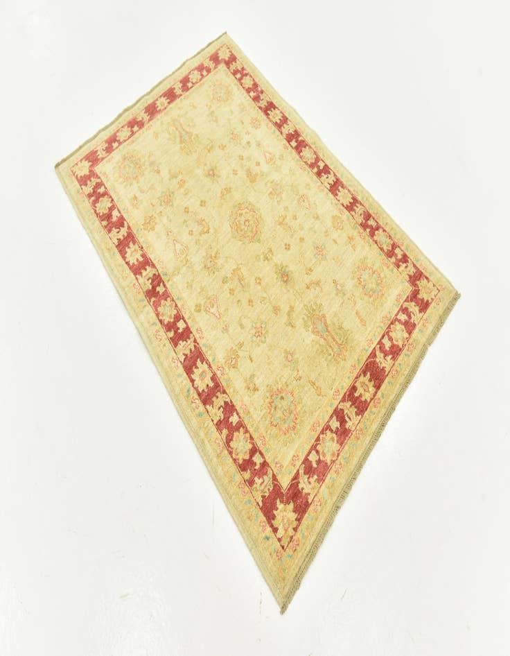 Detail image of  3' 5 x 4' 11  Hand Knotted Peshawar Ziegler Rug