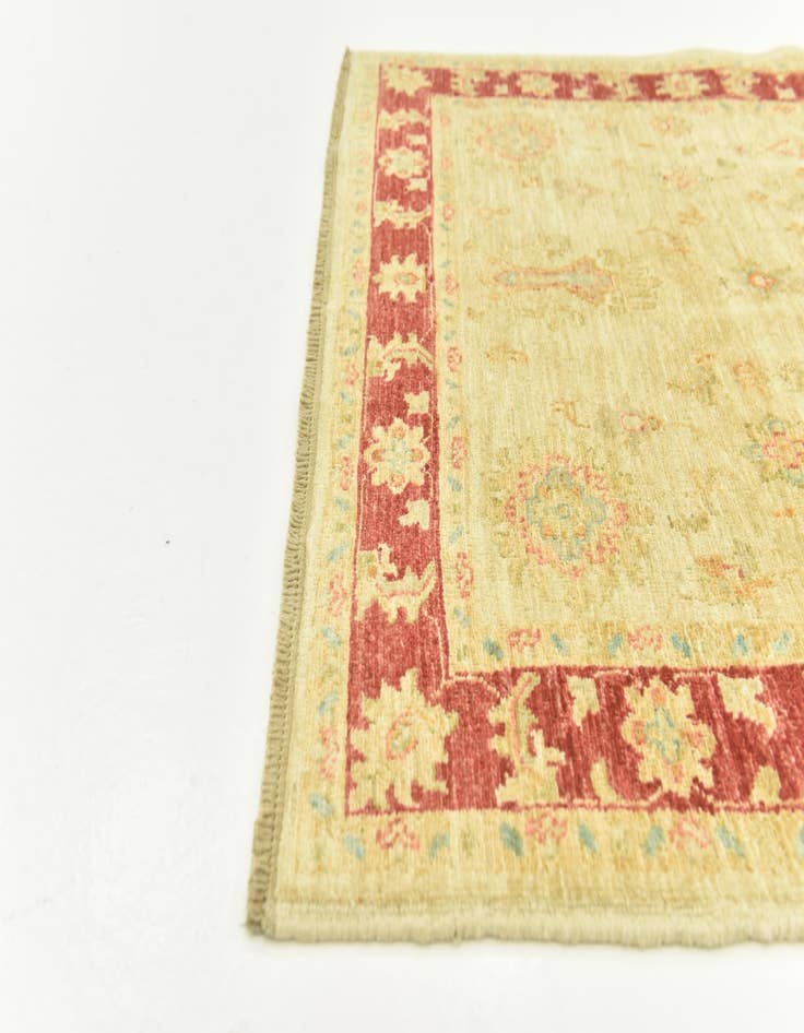 Detail image of  3' 5 x 4' 11  Hand Knotted Peshawar Ziegler Rug