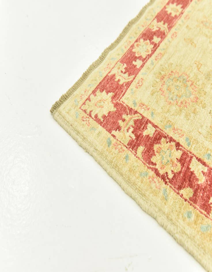 Detail image of  3' 5 x 4' 11  Hand Knotted Peshawar Ziegler Rug