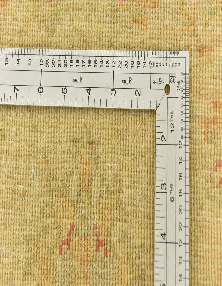 Detail image of  3' 4 x 4' 10  Hand Knotted Peshawar Ziegler Rug