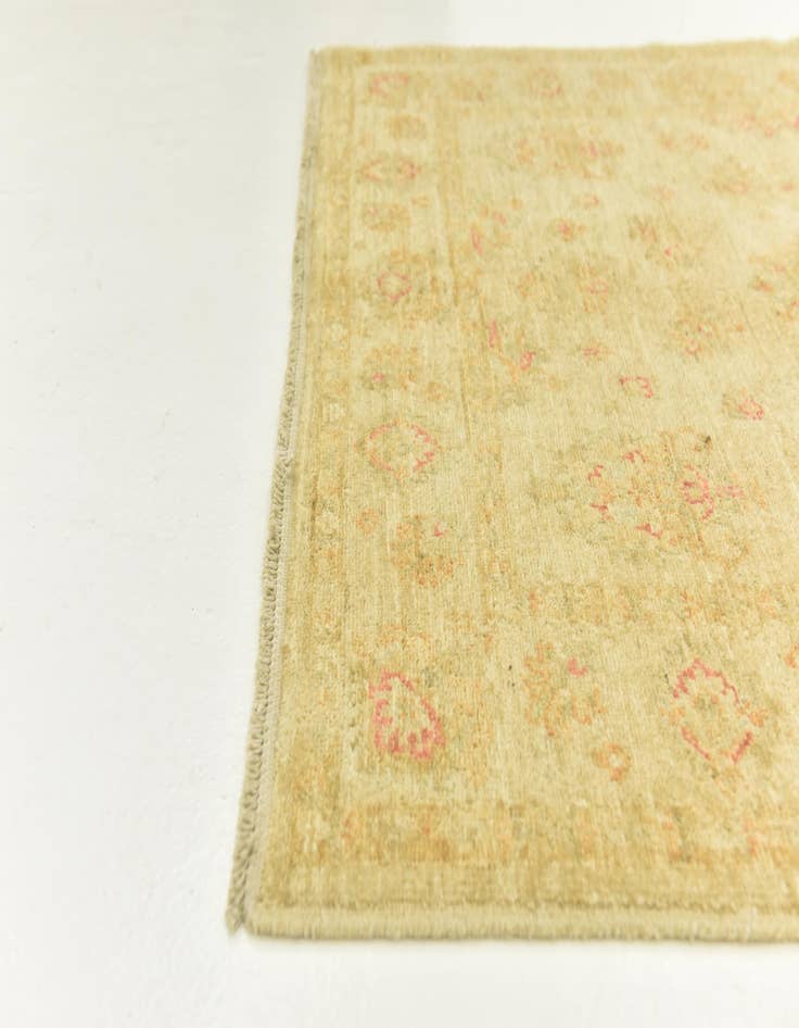 Detail image of  3' 4 x 4' 10  Hand Knotted Peshawar Ziegler Rug