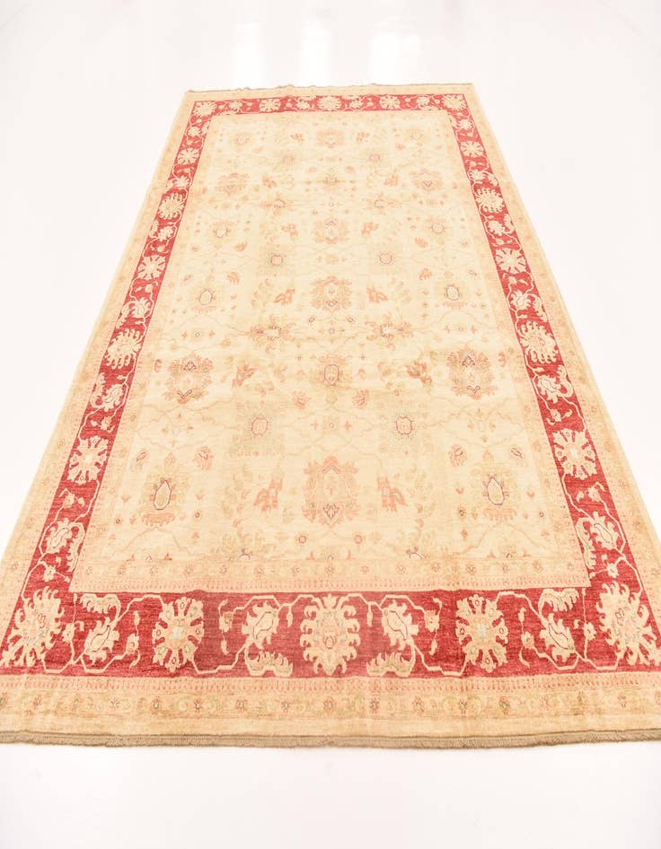 Detail image of  8' 5 x 11' 3  Hand Knotted Peshawar Ziegler Rug