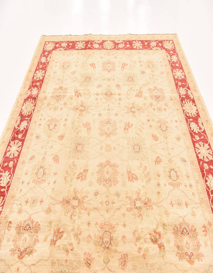 Detail image of  8' 5 x 11' 3  Hand Knotted Peshawar Ziegler Rug