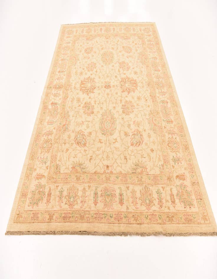 Detail image of  6' 5 x 8' 3  Hand Knotted Peshawar Ziegler Rug