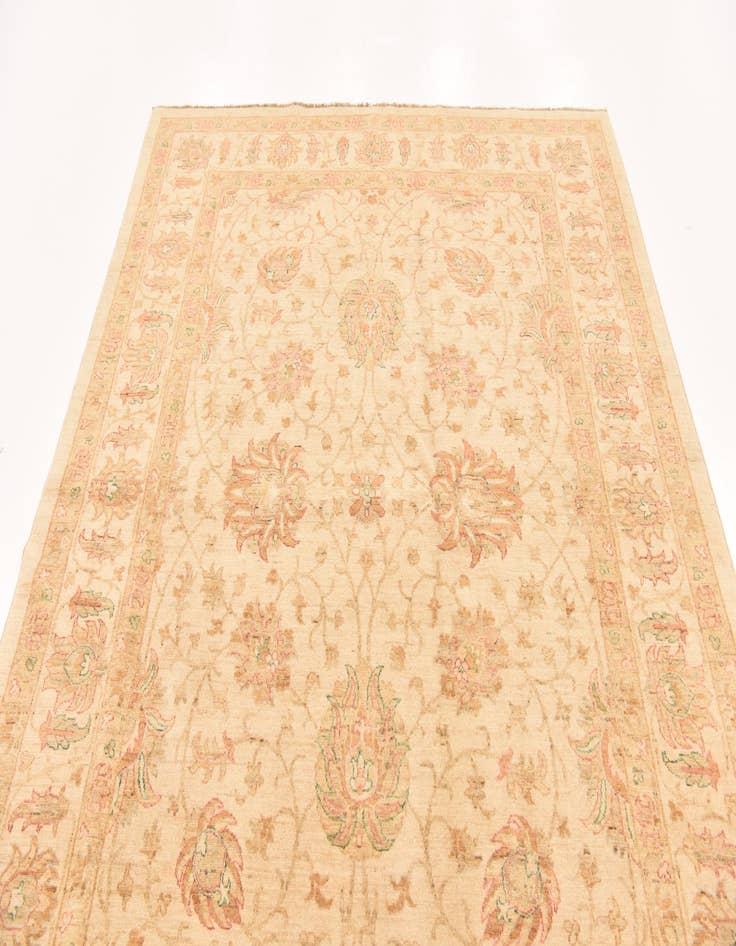 Detail image of  6' 5 x 8' 3  Hand Knotted Peshawar Ziegler Rug