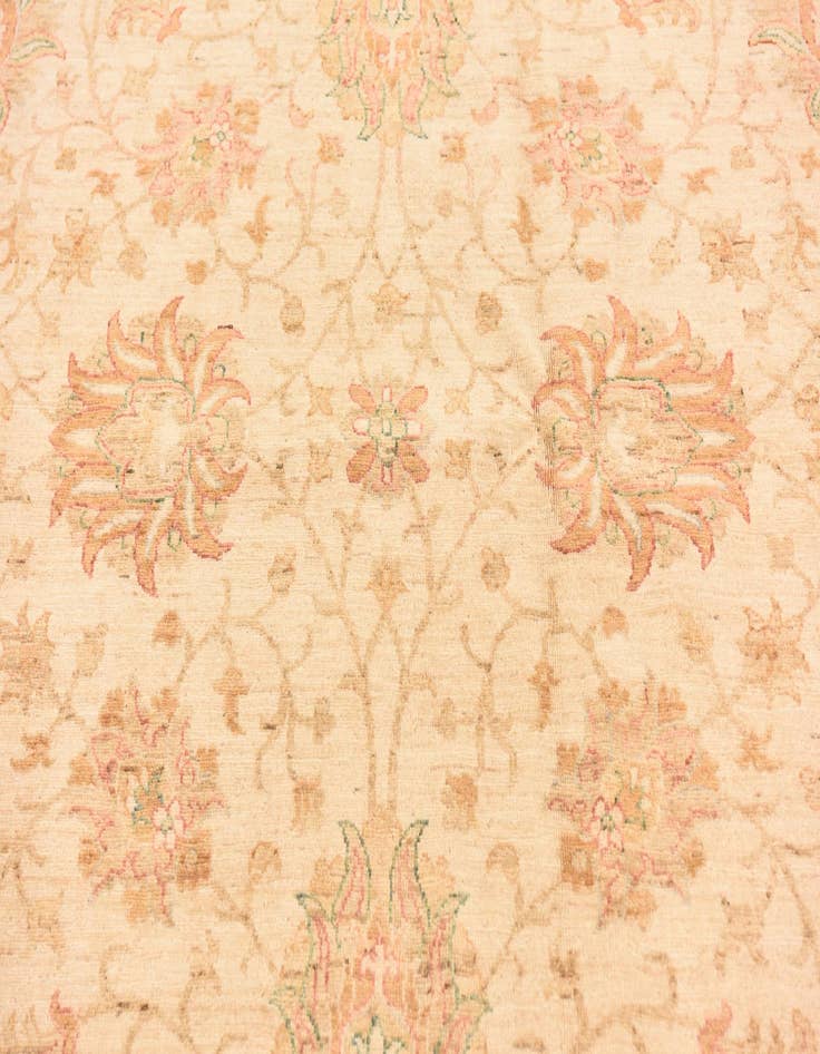 Detail image of  6' 5 x 8' 3  Hand Knotted Peshawar Ziegler Rug