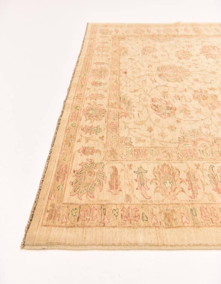 Detail image of  6' 5 x 8' 3  Hand Knotted Peshawar Ziegler Rug