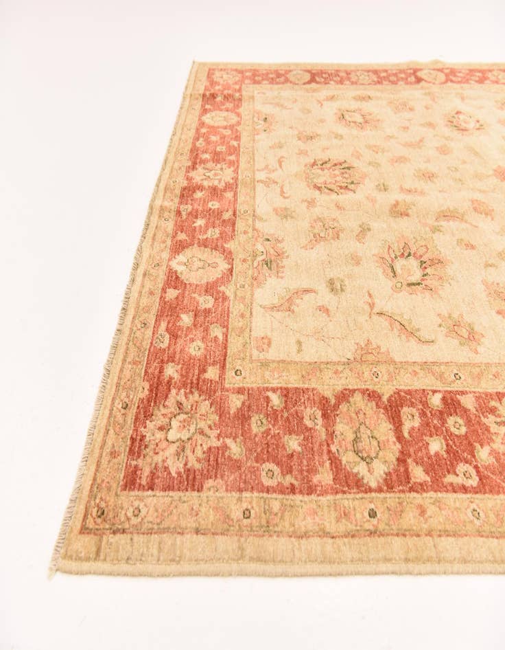 Detail image of  6' 8 x 8' 2  Hand Knotted Peshawar Ziegler Rug