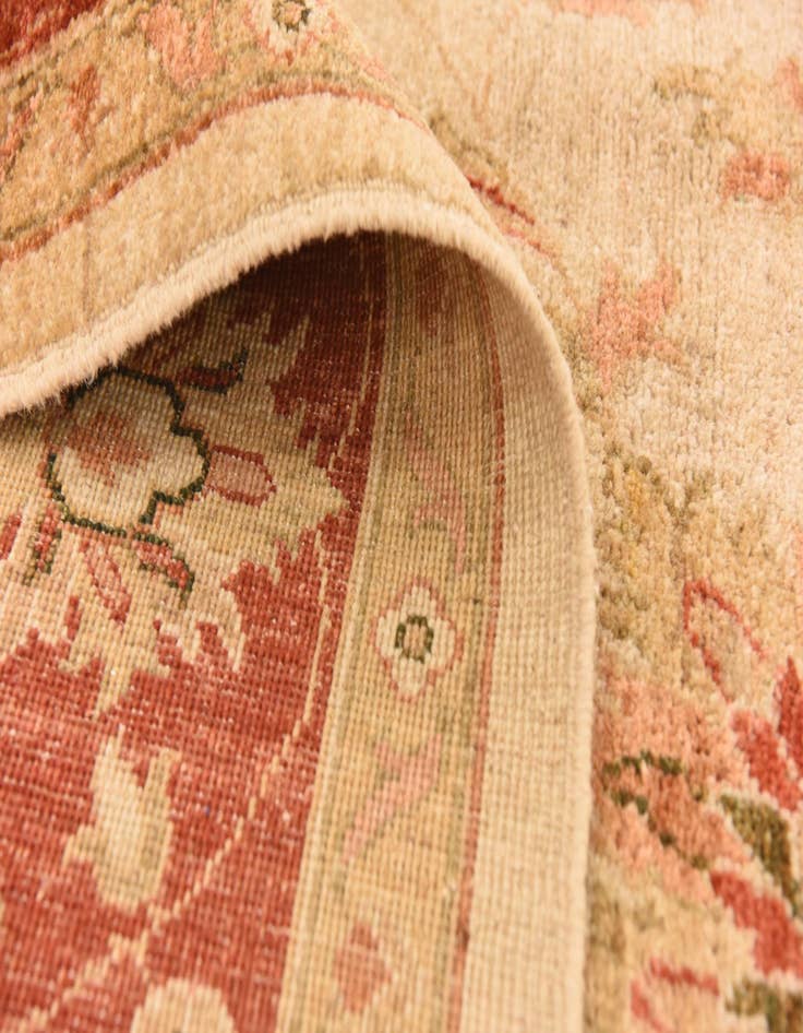Detail image of  6' 8 x 8' 2  Hand Knotted Peshawar Ziegler Rug