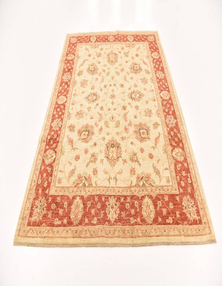 Detail image of  6' 3 x 8' 3  Hand Knotted Peshawar Ziegler Rug