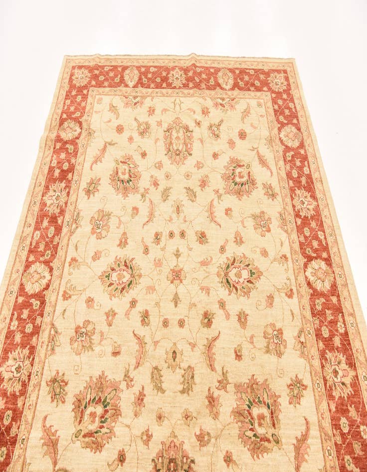 Detail image of  6' 3 x 8' 3  Hand Knotted Peshawar Ziegler Rug