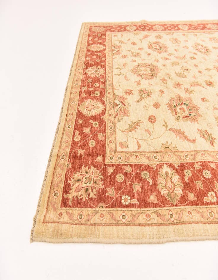 Detail image of  6' 3 x 8' 3  Hand Knotted Peshawar Ziegler Rug