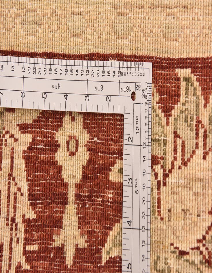 Detail image of  7' x 9' 9  Hand Knotted Peshawar Ziegler Rug