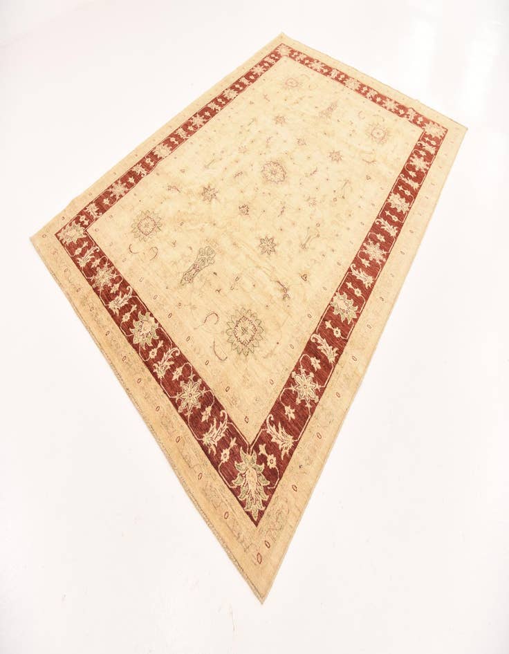 Detail image of  7' x 9' 9  Hand Knotted Peshawar Ziegler Rug