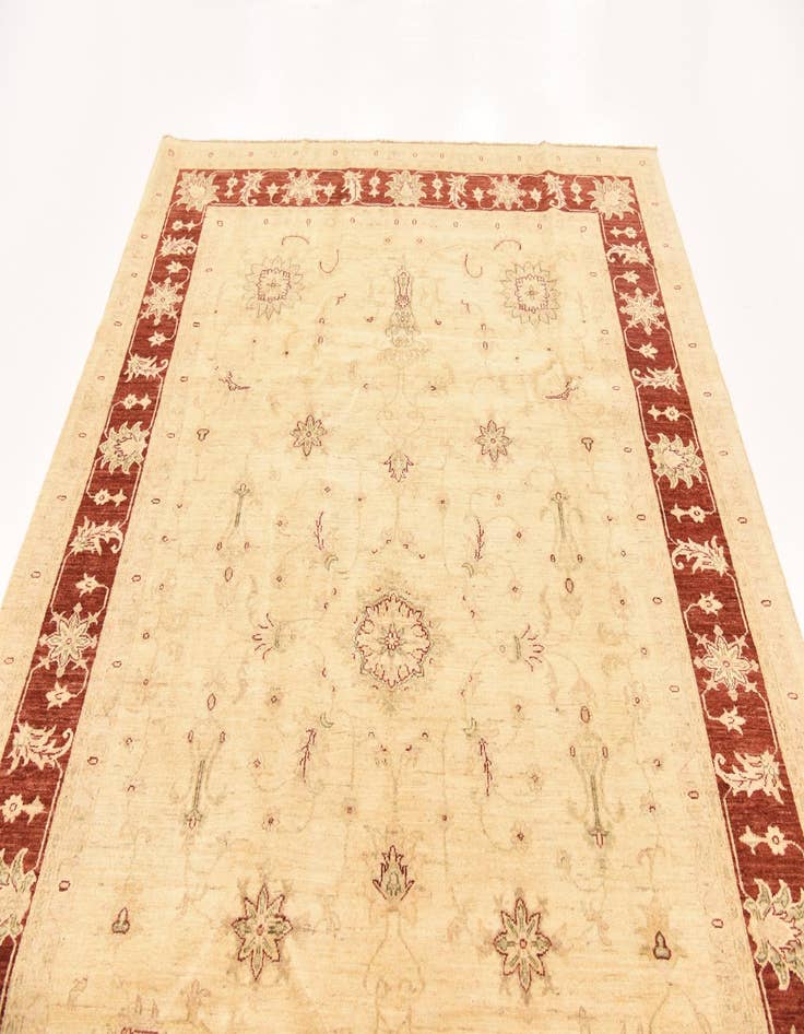 Detail image of  7' x 9' 9  Hand Knotted Peshawar Ziegler Rug