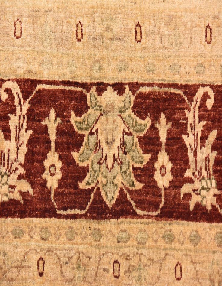 Detail image of  7' x 9' 9  Hand Knotted Peshawar Ziegler Rug