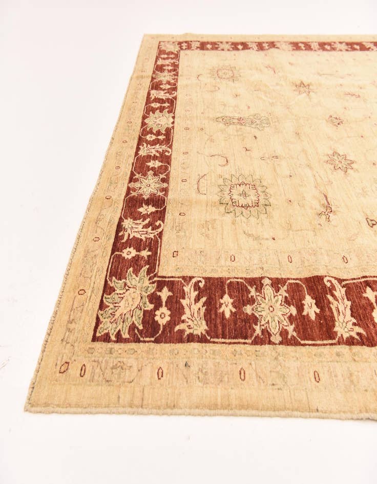 Detail image of  7' x 9' 9  Hand Knotted Peshawar Ziegler Rug