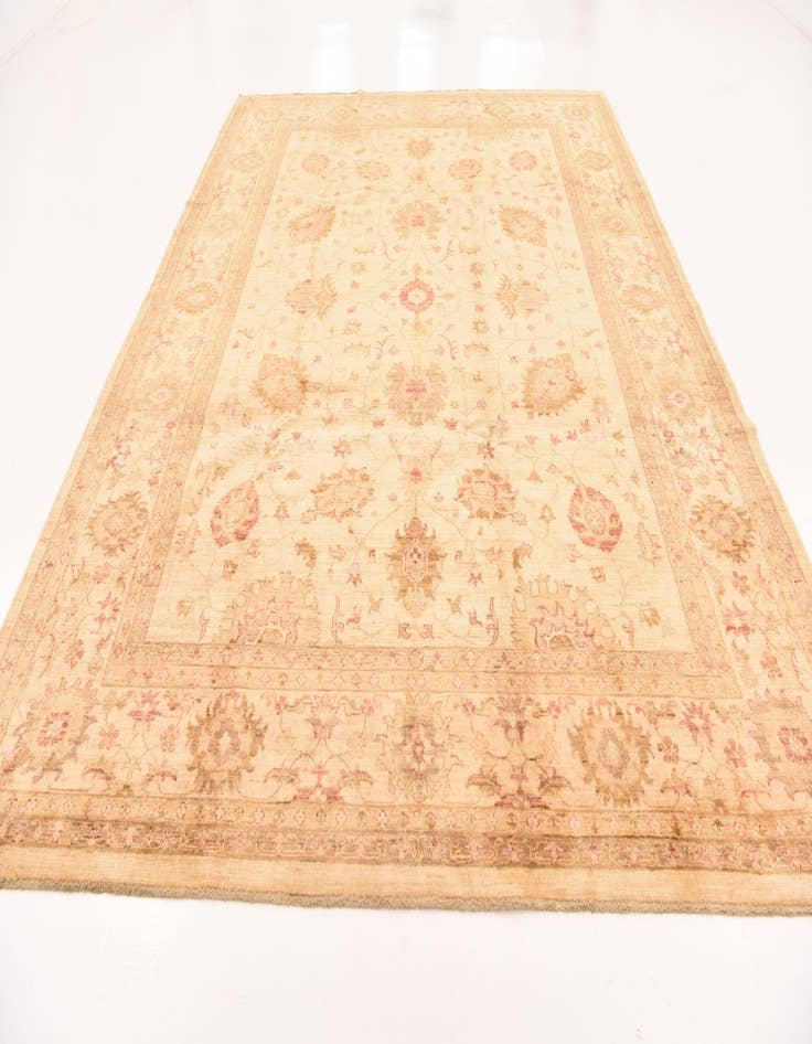 Detail image of  9' 2 x 11' 10  Hand Knotted Peshawar Ziegler Rug