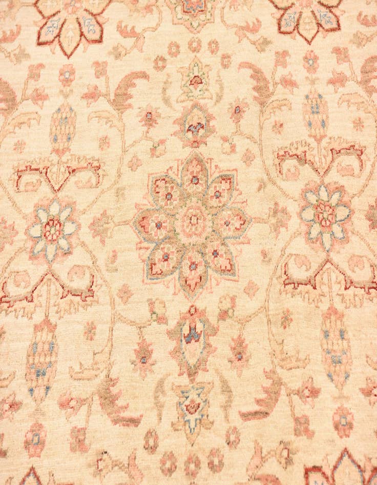 Detail image of  6' 7 x 8' 5  Hand Knotted Peshawar Ziegler Rug