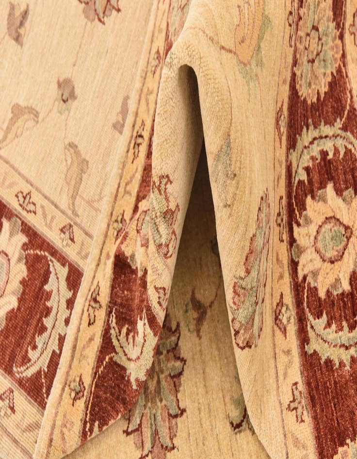 Detail image of  5' 7 x 7' 7  Hand Knotted Peshawar Ziegler Rug