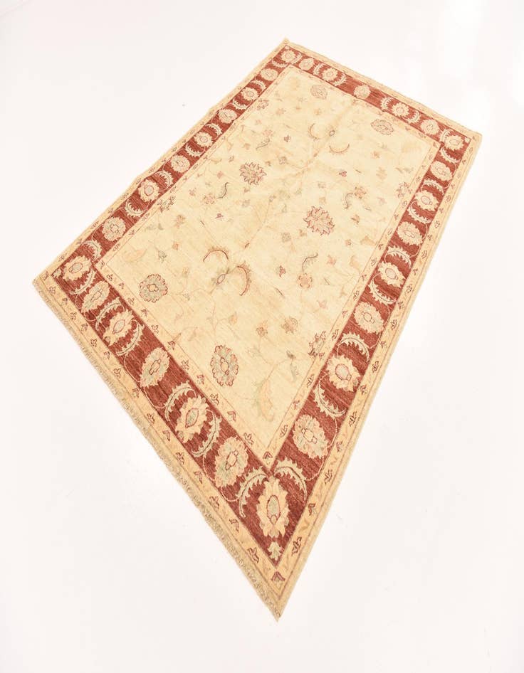 Detail image of  5' 7 x 7' 7  Hand Knotted Peshawar Ziegler Rug