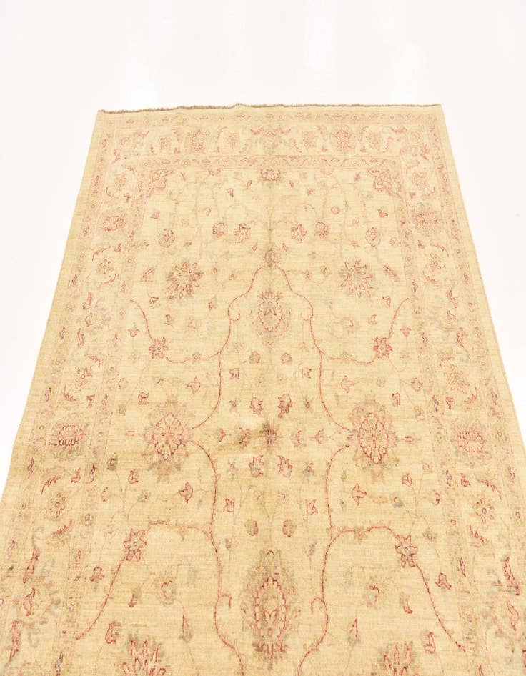 Detail image of  5' 8 x 7' 6  Hand Knotted Peshawar Ziegler Rug