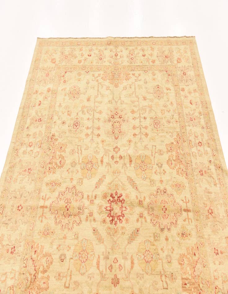 Detail image of  5' 7 x 7' 9  Hand Knotted Peshawar Ziegler Rug