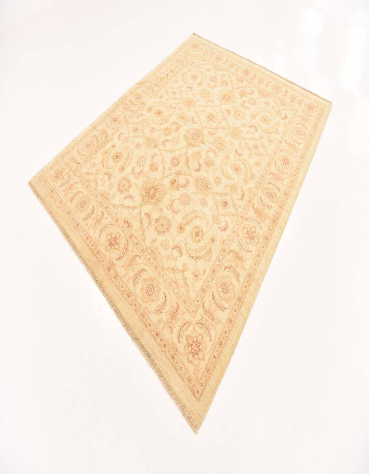 Detail image of  6' 5 x 7' 10  Hand Knotted Peshawar Ziegler Rug