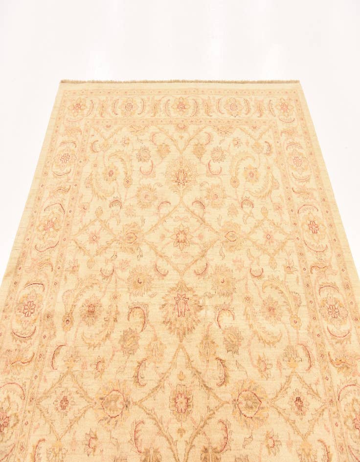 Detail image of  6' 5 x 7' 10  Hand Knotted Peshawar Ziegler Rug