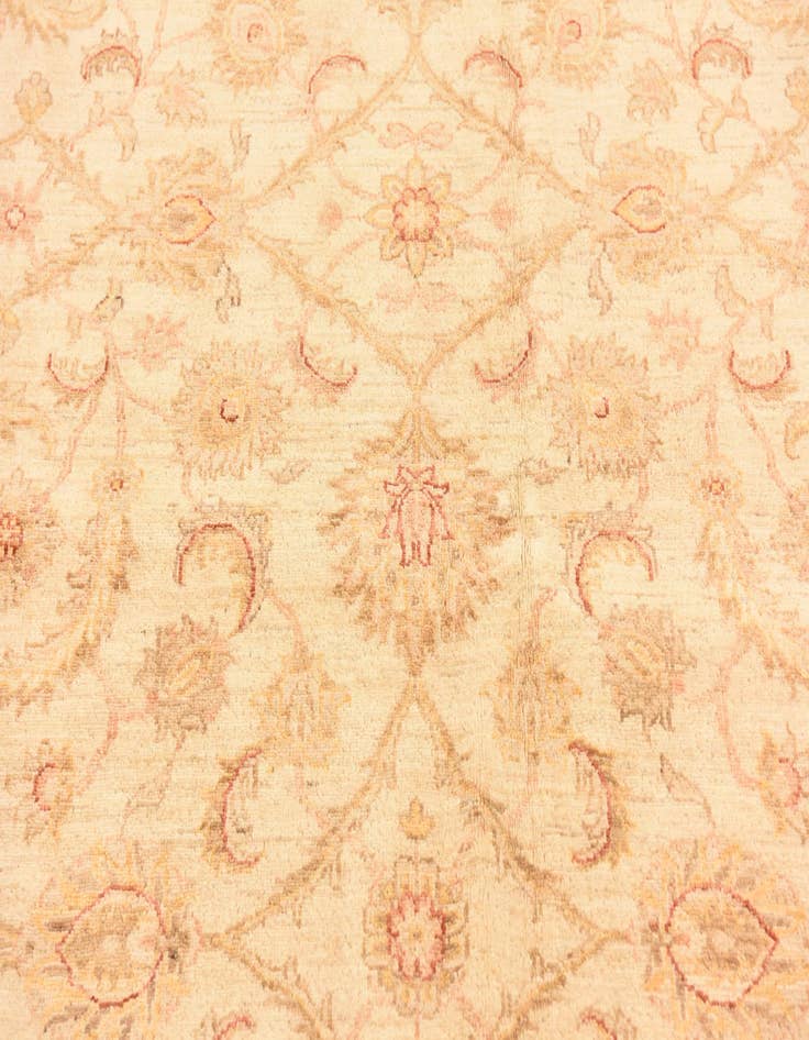 Detail image of  6' 5 x 7' 10  Hand Knotted Peshawar Ziegler Rug
