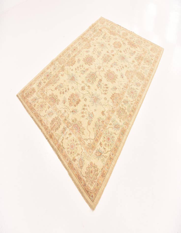 Detail image of  5' 10 x 8' 3  Hand Knotted Peshawar Ziegler Rug