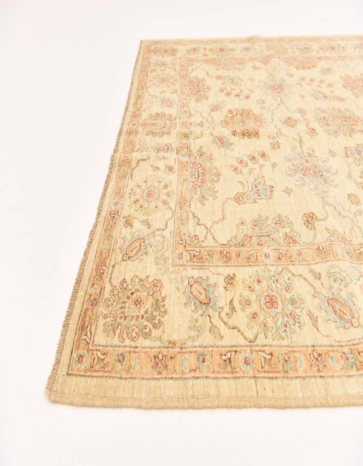 Detail image of  5' 10 x 8' 3  Hand Knotted Peshawar Ziegler Rug