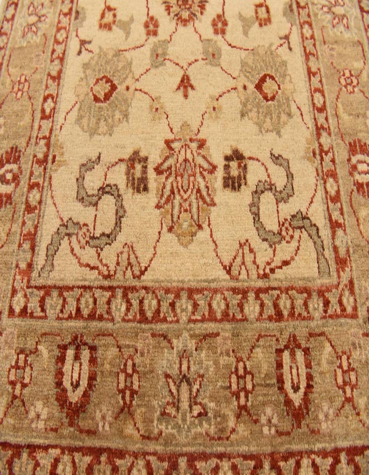 Detail image of  2' 11 x 4' 11  Hand Knotted Peshawar Ziegler Rug
