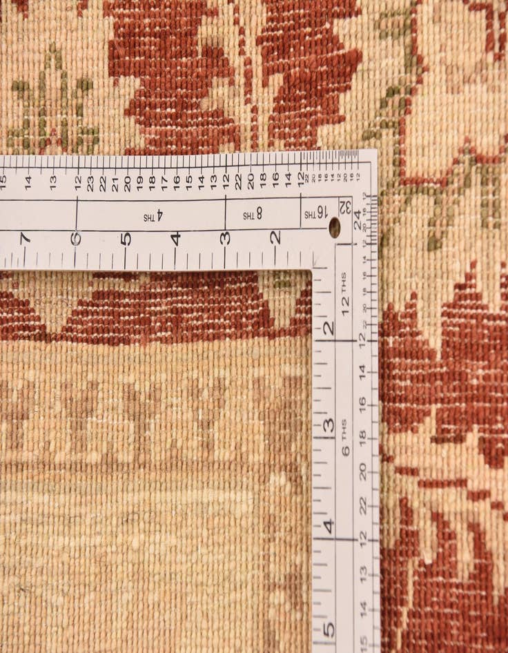 Detail image of  3' 3 x 4' 11  Hand Knotted Peshawar Ziegler Rug
