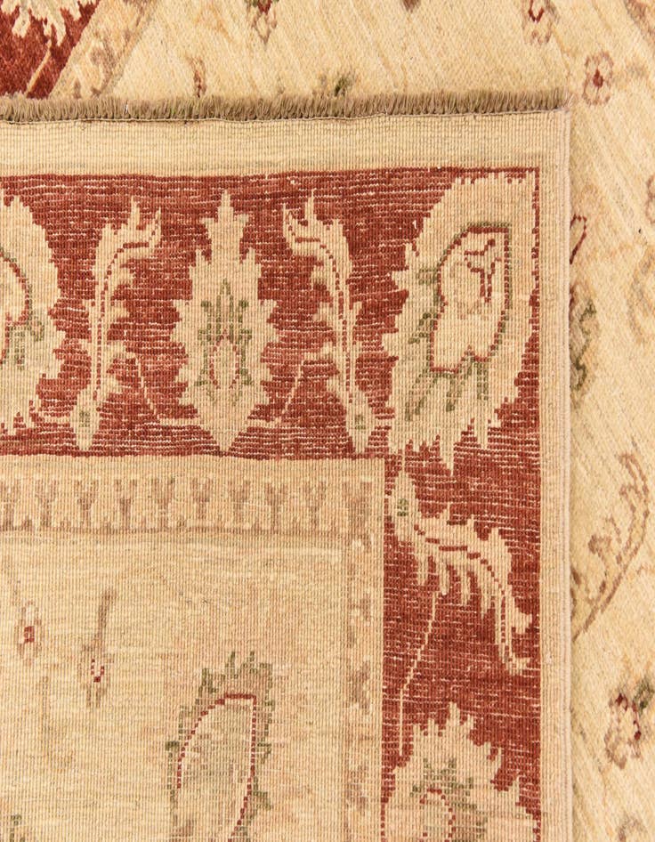 Detail image of  3' 3 x 4' 11  Hand Knotted Peshawar Ziegler Rug