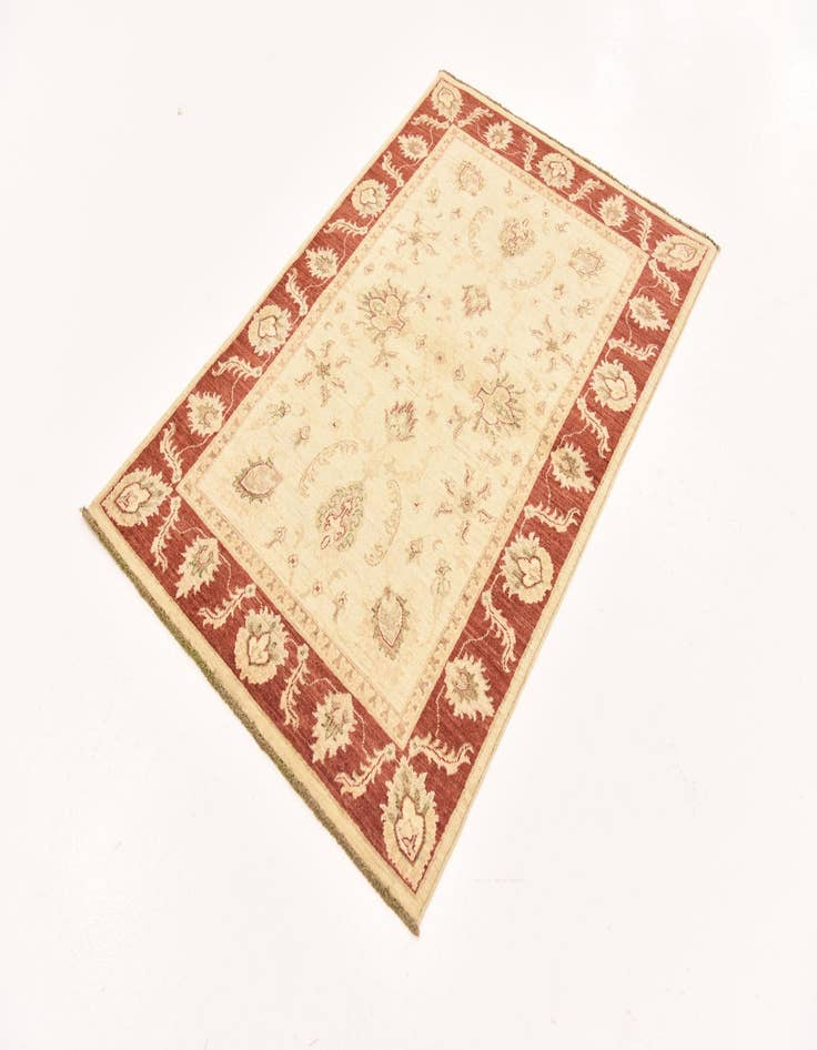 Detail image of  3' 3 x 4' 11  Hand Knotted Peshawar Ziegler Rug