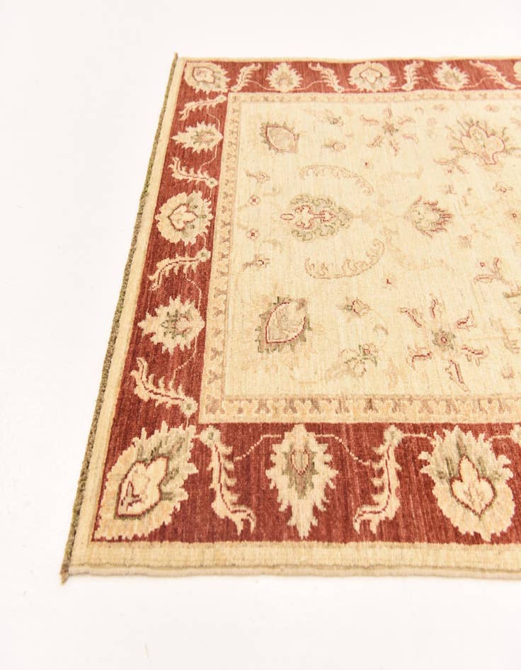 Detail image of  3' 3 x 4' 11  Hand Knotted Peshawar Ziegler Rug