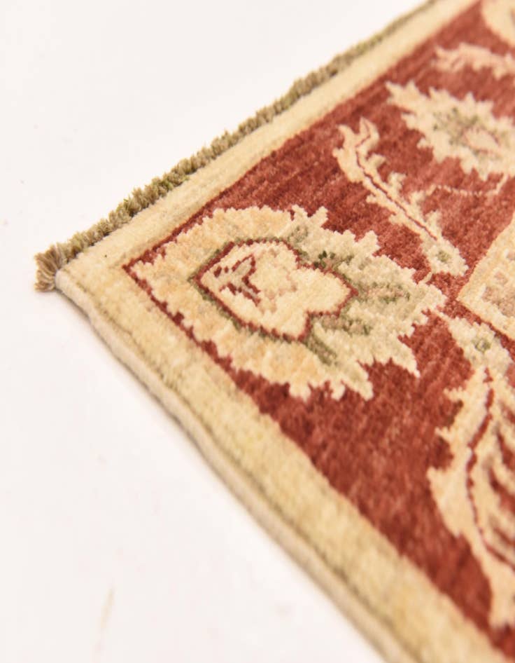 Detail image of  3' 3 x 4' 11  Hand Knotted Peshawar Ziegler Rug