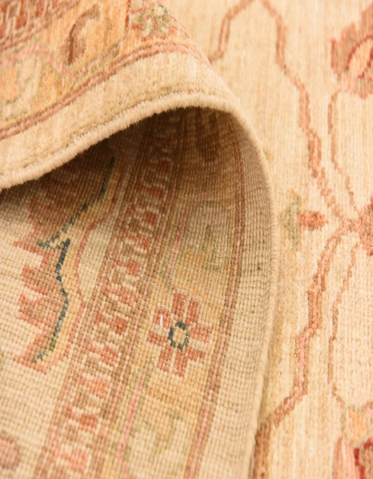 Detail image of  8' 11 x 12' 4  Hand Knotted Peshawar Ziegler Rug
