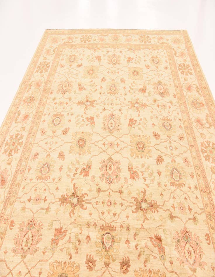 Detail image of  8' 11 x 12' 4  Hand Knotted Peshawar Ziegler Rug