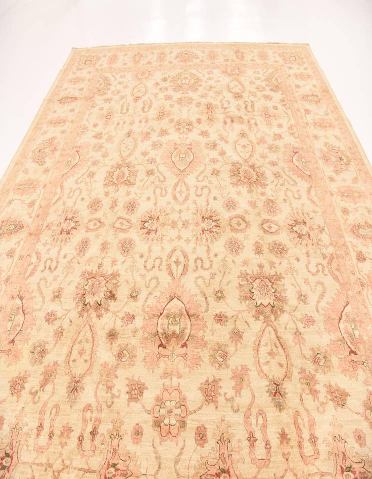 Detail image of  11' 5 x 14' 10  Hand Knotted Peshawar Ziegler Rug