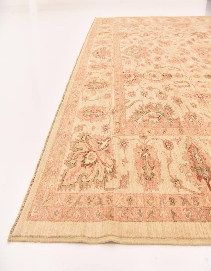 Detail image of  11' 5 x 14' 10  Hand Knotted Peshawar Ziegler Rug