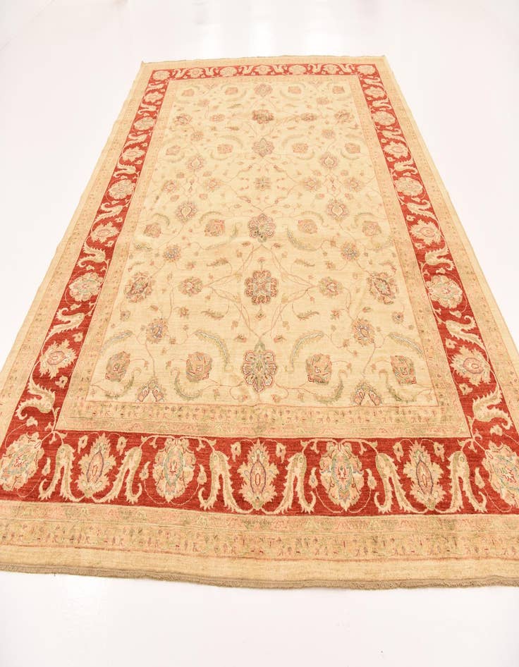 Detail image of  9' 10 x 12' 9  Hand Knotted Peshawar Ziegler Rug