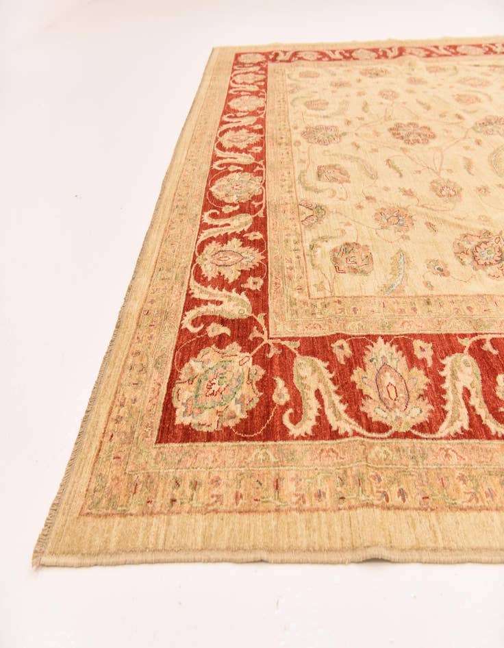 Detail image of  9' 10 x 12' 9  Hand Knotted Peshawar Ziegler Rug